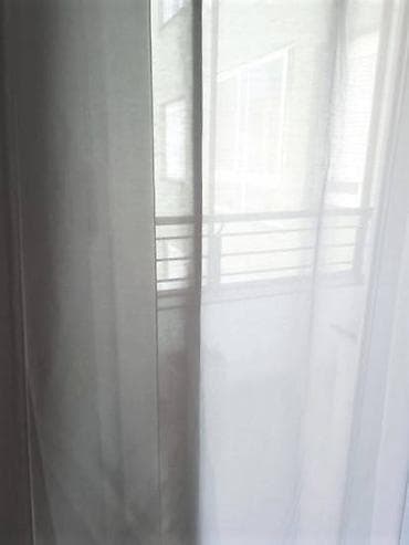 Dve bele zavese u kompletu. Dimenzija jedne sirina1,5m, visina 2,6m na lalafo.rs — 1 Dve bele zavese u kompletu. Dimenzija jedne sirina1,5m, visina 2,6m — 1