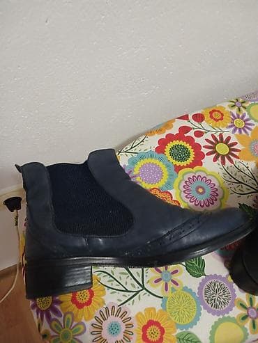 Kožne ženske Chelsea čizme – teget - Materijal: prirodna koža spolja na lalafo.rs — 2 Kožne ženske Chelsea čizme – teget - Materijal: prirodna koža spolja — 2