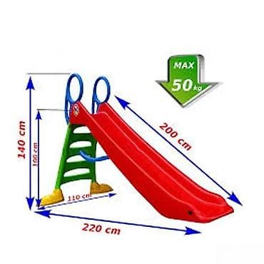 Dečiji tobogan za dvorište - Dimenzije: ukupna dužina 220 cm; dužina na lalafo.rs Dečiji tobogan za dvorište - Dimenzije: ukupna dužina 220 cm; dužina