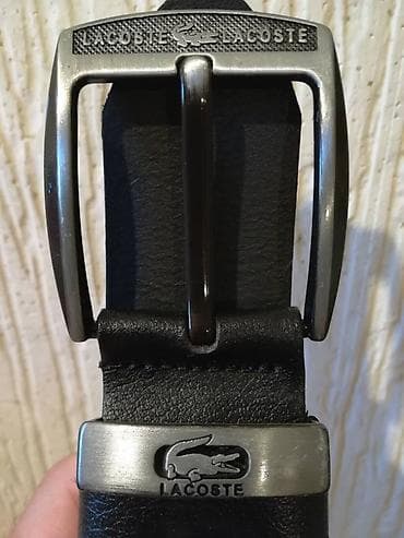 Novi muski kozni markirani kais Lacoste u crnoj boji. Zemlja porekla na lalafo.rs — 2 Novi muski kozni markirani kais Lacoste u crnoj boji. Zemlja porekla — 2