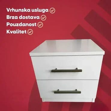 🤍 Noćni ormarić 2F – beli 🤍 ✔ Izrađen od najkvalitetnije EGGER na lalafo.rs 🤍 Noćni ormarić 2F – beli 🤍 ✔ Izrađen od najkvalitetnije EGGER