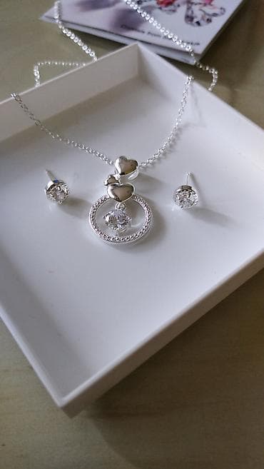 Jewellery sets: Komplet nakita – ogrlica i minđuše zig 925 - Dizajn: Romantičan set at lalafo.rs — 1 Jewellery sets: Komplet nakita – ogrlica i minđuše zig 925 - Dizajn: Romantičan set — 1
