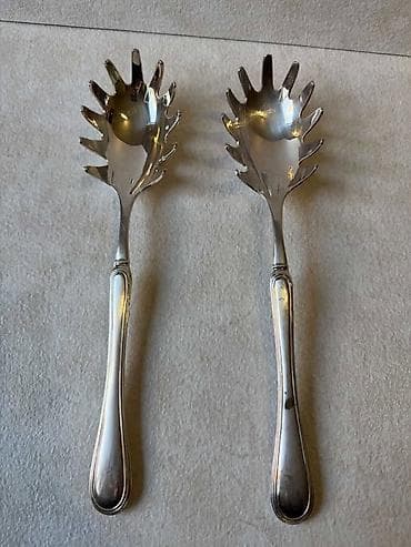 Vintage posrebreni set za salatu špagete Italija Elegantni vintage na lalafo.rs Vintage posrebreni set za salatu špagete Italija Elegantni vintage