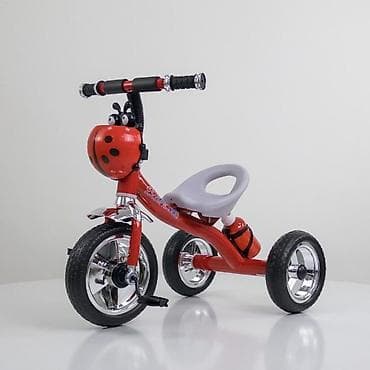 Dečiji tricikl – crveni, sa motivom bubamare - Stabilna konstrukcija na lalafo.rs Dečiji tricikl – crveni, sa motivom bubamare - Stabilna konstrukcija