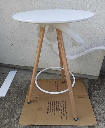 Potpuno novi barski stolovi Kvalitetna medijapan plocha, jaki drveni na lalafo.rs — 5 Potpuno novi barski stolovi Kvalitetna medijapan plocha, jaki drveni — 5