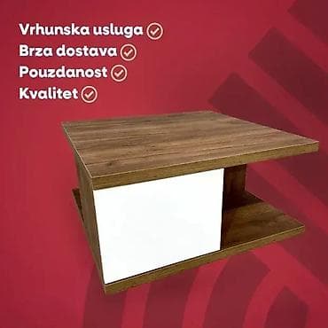 🪑 Klub sto 2F - Tamno Braon 🪑 📏 Dimenzije: 80 x 80 x 45 cm ✔️ na lalafo.rs — 2 🪑 Klub sto 2F - Tamno Braon 🪑 📏 Dimenzije: 80 x 80 x 45 cm ✔️ — 2