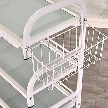 Ironing Boards: Metalna servisna kolica sa 3 police i bočnom korpom - Konstrukcija od at lalafo.rs — 2 Ironing Boards: Metalna servisna kolica sa 3 police i bočnom korpom - Konstrukcija od — 2