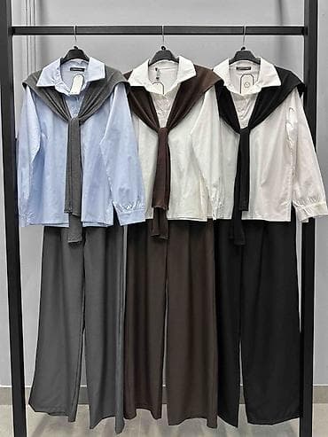 💫Ženski komplet – košulja, ravne široke pantalone i lagani džemper na lalafo.rs — 4 💫Ženski komplet – košulja, ravne široke pantalone i lagani džemper — 4