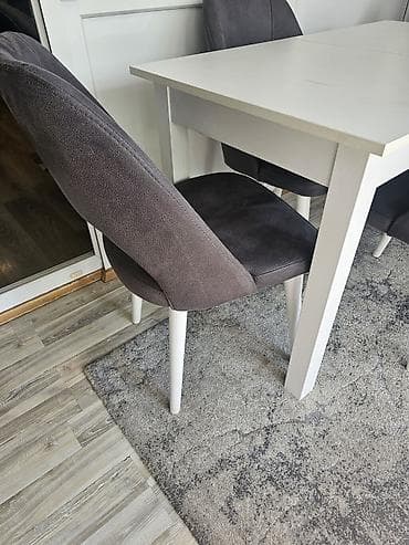 Sets of table and chairs: Trpezarijski set: sto + 4 stolice - Sto pravougaonog oblika u beloj at lalafo.rs — 2 Sets of table and chairs: Trpezarijski set: sto + 4 stolice - Sto pravougaonog oblika u beloj — 2