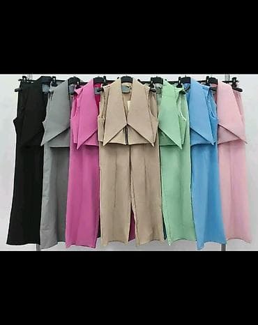 Women's Clothing: Damski komplet – prsluk/krop top sa rajsferšlusom i pantalone visokog at lalafo.rs — 1 Women's Clothing: Damski komplet – prsluk/krop top sa rajsferšlusom i pantalone visokog — 1