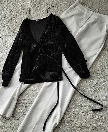 pantalone butiku ali: KOTON plišana bluza na preklop U crnoj boji plisanog materijala bluza na lalafo.rs — 4 pantalone butiku ali: KOTON plišana bluza na preklop U crnoj boji plisanog materijala bluza — 4