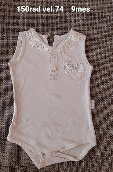 Nežni roze bodi za bebe devojčice, dizajniran bez rukava, idealan za na lalafo.rs — 1 Nežni roze bodi za bebe devojčice, dizajniran bez rukava, idealan za — 1