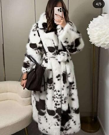 Duga ženska bunda od veštačkog krzna u crno-beloj “dalmatiner” šari na lalafo.rs — 3 Duga ženska bunda od veštačkog krzna u crno-beloj “dalmatiner” šari — 3