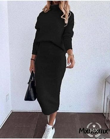 Damski dvodelni komplet – mekani pleteni duks i suknja midi dužine. - na lalafo.rs — 3 Damski dvodelni komplet – mekani pleteni duks i suknja midi dužine. - — 3