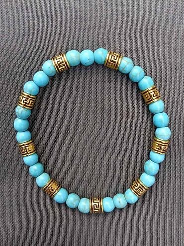 Narukvica Tirkiz - Materijal: tirkiz (poludragi kamen) sa na lalafo.rs — 1 Narukvica Tirkiz - Materijal: tirkiz (poludragi kamen) sa — 1