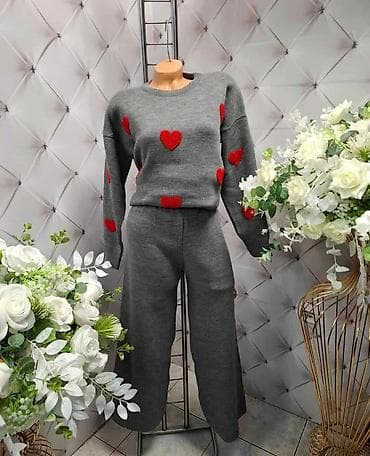 pantalone gina benotti: Dvodijelni ženski pleteni komplet – duks i pantalone širokih nogavica na lalafo.rs — 5 pantalone gina benotti: Dvodijelni ženski pleteni komplet – duks i pantalone širokih nogavica — 5