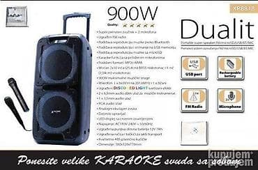DUALIT 2 XP8818 KARAOKE ZVUČNIK je idealan za žurke, jer ima čak 900 V na lalafo.rs — 2 DUALIT 2 XP8818 KARAOKE ZVUČNIK je idealan za žurke, jer ima čak 900 V — 2