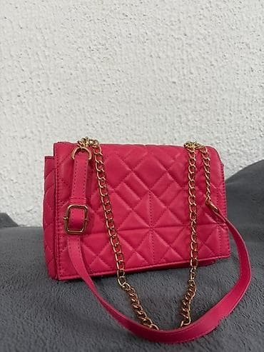 Elegantna ženska torbica preko ramena – pink - Materijal: mekana eko at lalafo.rs — 2 Elegantna ženska torbica preko ramena – pink - Materijal: mekana eko — 2