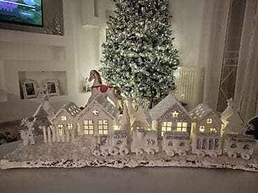 Božićno dekorativno selo sa svetlećim kućicama i vozićem - Prelepa na lalafo.rs — 5 Božićno dekorativno selo sa svetlećim kućicama i vozićem - Prelepa — 5