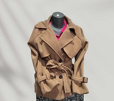 Ženski kratki kaput/trenč u braon boji Kraći kaputići univerzalne na lalafo.rs Ženski kratki kaput/trenč u braon boji Kraći kaputići univerzalne