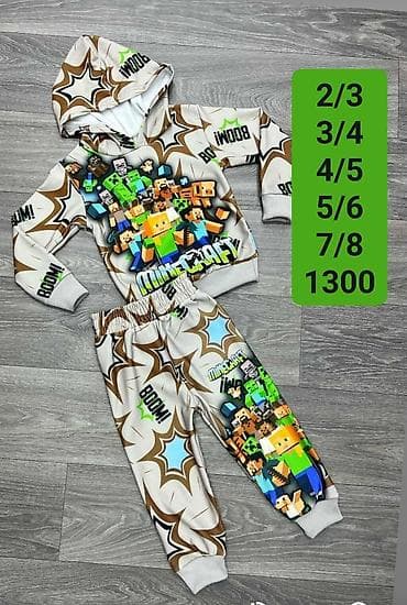 Dečiji komplet trenerke sa kapuljačom – Minecraft Veličine: - 2/3 - na lalafo.rs — 1 Dečiji komplet trenerke sa kapuljačom – Minecraft Veličine: - 2/3 - — 1