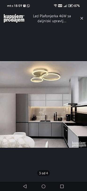 LED plafonjerka 46W sa daljinskim upravljačem - Dizajn: moderan na lalafo.rs — 5 LED plafonjerka 46W sa daljinskim upravljačem - Dizajn: moderan — 5