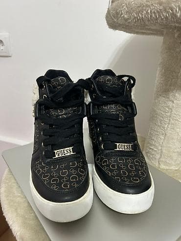 GUESS ženske patike – high-top model - Crno-braon dizajn sa monogram at lalafo.rs — 2 GUESS ženske patike – high-top model - Crno-braon dizajn sa monogram — 2