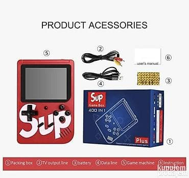 Retro Ručna Konzola Sup 400 Game Box Crveni 🎮🔴 Sup Game Box mini na lalafo.rs — 4 Retro Ručna Konzola Sup 400 Game Box Crveni 🎮🔴 Sup Game Box mini — 4