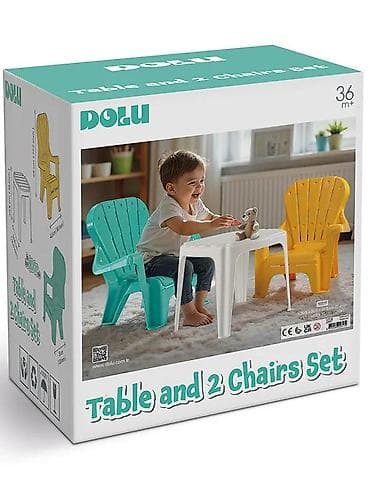 Dolu set: sto i 2 stolice za decu - Namenjeno uzrastu 36m+ - Set na lalafo.rs Dolu set: sto i 2 stolice za decu - Namenjeno uzrastu 36m+ - Set