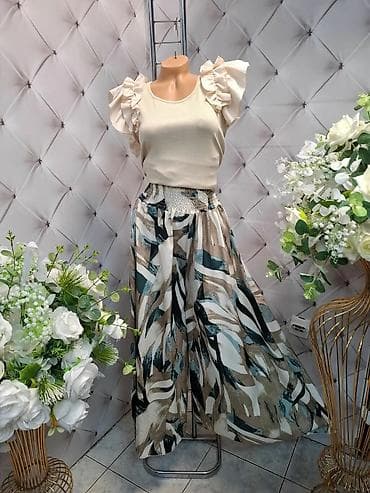 Personal Items: Ženske palazzo pantalone sa visokim elastičnim pojasom i širokim at lalafo.rs — 5 Personal Items: Ženske palazzo pantalone sa visokim elastičnim pojasom i širokim — 5