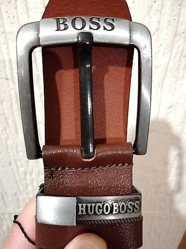 Novi muski kozni markirani kais Hugo Boss u braon boji. Zemlja porekla na lalafo.rs — 2 Novi muski kozni markirani kais Hugo Boss u braon boji. Zemlja porekla — 2