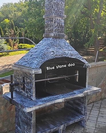 Vrtni roštilj/pečenjara sa dimnjakom – “Blue stone doo” - Masivna na lalafo.rs — 2 Vrtni roštilj/pečenjara sa dimnjakom – “Blue stone doo” - Masivna — 2