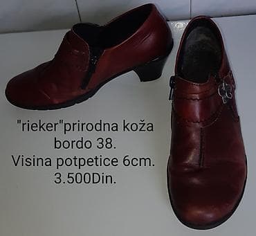 Women's Footwear: Rieker ženske cipele od prirodne kože u bordo boji. Veličina 38 at lalafo.rs — 6 Women's Footwear: Rieker ženske cipele od prirodne kože u bordo boji. Veličina 38 — 6