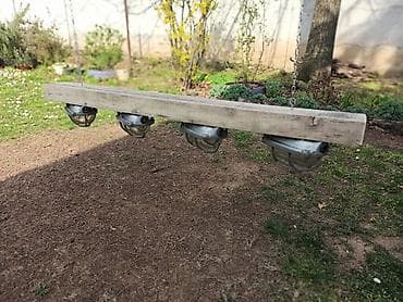 madagaskarska palma cena: Rustik luster - viseća greda sa četiri originalne brodske lampe. U at lalafo.rs — 3 madagaskarska palma cena: Rustik luster - viseća greda sa četiri originalne brodske lampe. U — 3