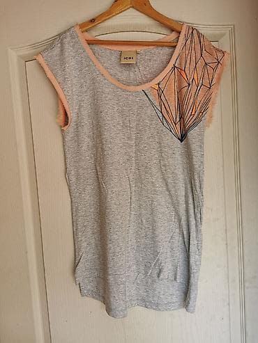 Ženska majica bez rukava ICHI - Boja: svetlosiva sa breskvasto/losos na lalafo.rs — 1 Ženska majica bez rukava ICHI - Boja: svetlosiva sa breskvasto/losos — 1