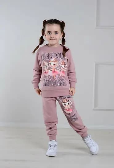 Dečiji duks + donji deo trenerke “Cappuccino Ballerina” – komplet