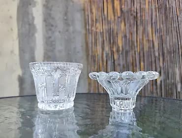 Vintage kristalni duo: Vaza i svećnik u jednom ✨ Prelep, masivan