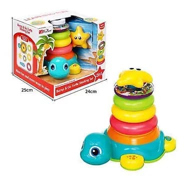 Igračka „Bump & Go Turtle Stacking Set” – 2 u 1 edukativna