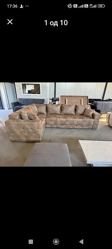 Ugaona garnitura – moderni L oblik - Prostrana ugaona sofa sa dubokim