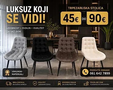 Trpezarijske stolice – luksuz koji se vidi! - Moderni dizajn sa