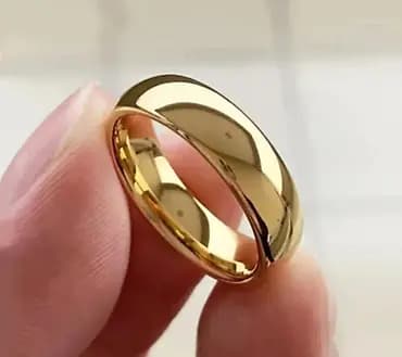 Zlatni prsten – klasični venčani model - Materijal: žuta zlatna boja
