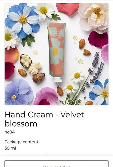Krema za ruke – Velvet Blossom (hc04), 30 ml Opis: - Bogata, ali brzo
